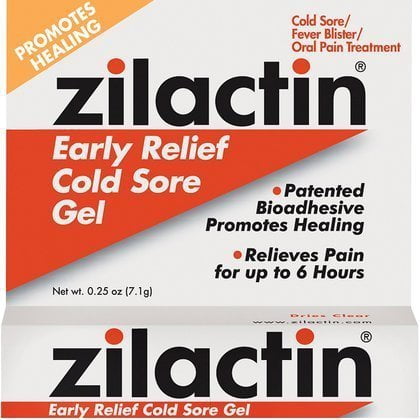 Zilactin Cold Sore Gel, Medicated Gel - 0.25