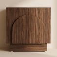 thumbnail image 3 of Dayalane 31" Modern Sideboard Buffet Cabinet with Storage, Arched 2 Doors Entryway Accent Cabinet, Walnut Wooden Coffee Bar Station Credenza TV Media Console for Living Room, 3 of 11