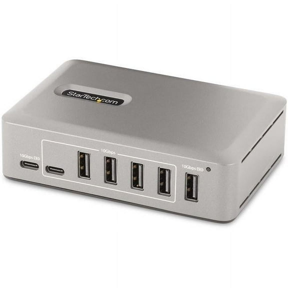 10-Port USB-C Hub - 8x USB-A-2x USB-C - Self-Powered with 65W