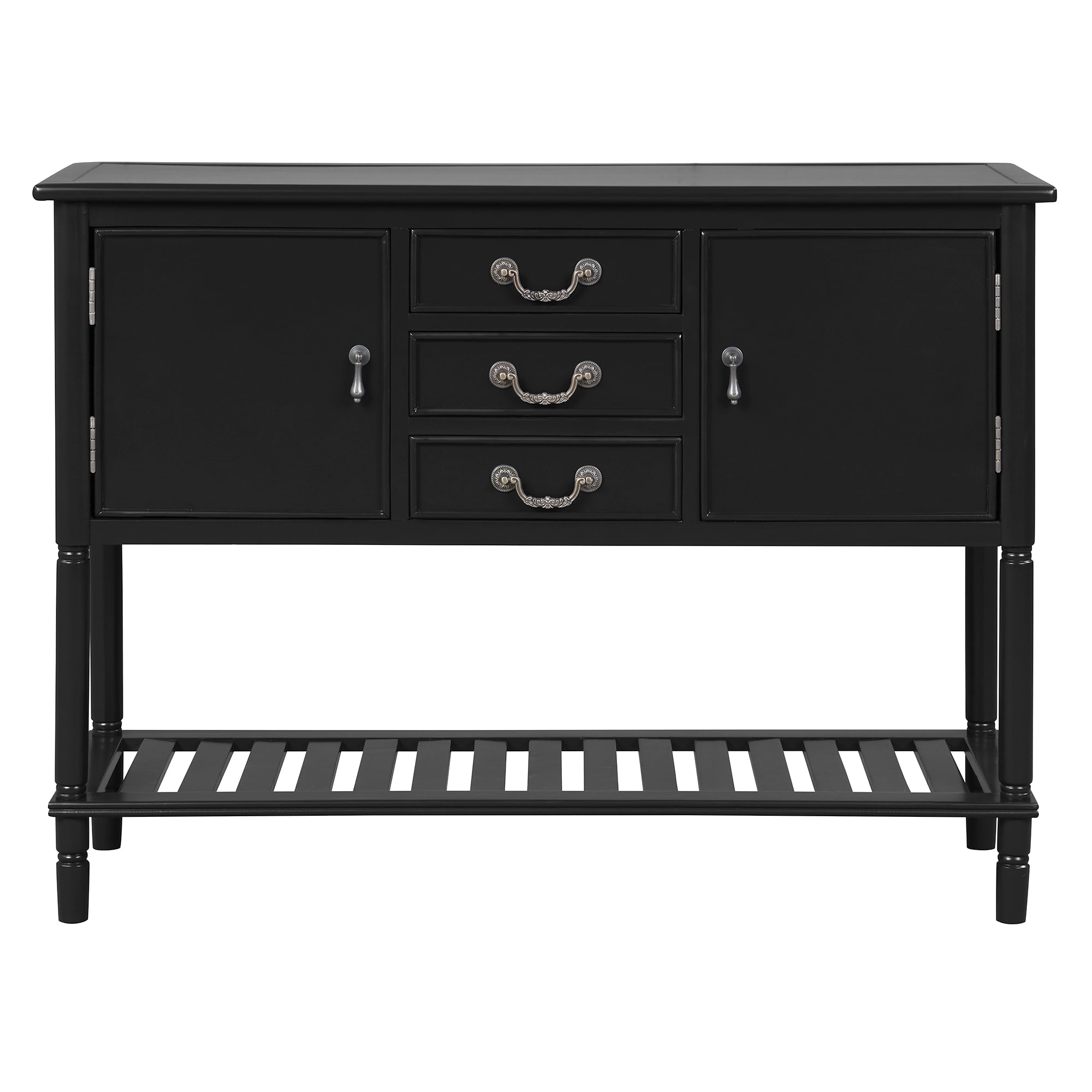 3Drawer Console Table Living Room Sofa Side Console Table Solid Wood Sideboard Buffet Table
