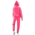 thumbnail image 3 of ICHUANYI Liquidación Suéter de bolsillo con capucha y cuello medio alto para mujer, pantalones con cordón, conjunto de dos piezas con capucha de manga larga ICHUANYI WER202308255667, 3 of 6