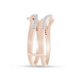 thumbnail image 5 of Round Cut White Cubic Zirconia Criss Cross Infinity Guard Enhancer Ring In 14K Rose Gold Plated 925 Sterling Silver (Color: White, Clarity: VVS1-VVS2) -8.5, 5 of 8