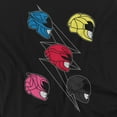 thumbnail image 2 of Power Rangers T-Shirt Line Helmets Unisex Graphic Tee For Men & Women, 2 of 7