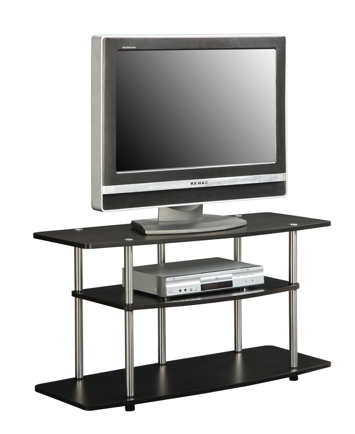Convenience Concepts Designs2Go No Tools 3 Tier Wide TV Stand for TVs up to 46", Espresso