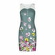 thumbnail image 4 of Vestido informal de verano para mujer, sin mangas, hasta la rodilla, plisado, con estampado de bolsillo Pompotops ghjkhdj3675, 4 of 5