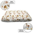 thumbnail image 3 of Mushroom Pet Bed, Repetitive Rural Nature Elements on Plain Background Pattern, Chew Resistant Pad for Dogs and Cats Cushion with Removable Cover, 24" x 39", Vermilion Pale Orange, by Ambesonne, 3 of 4