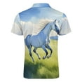 thumbnail image 5 of Strong Horse Men Zipper T-shirt Summer Casual Short Sleeve T-shirt Top, 5 of 7