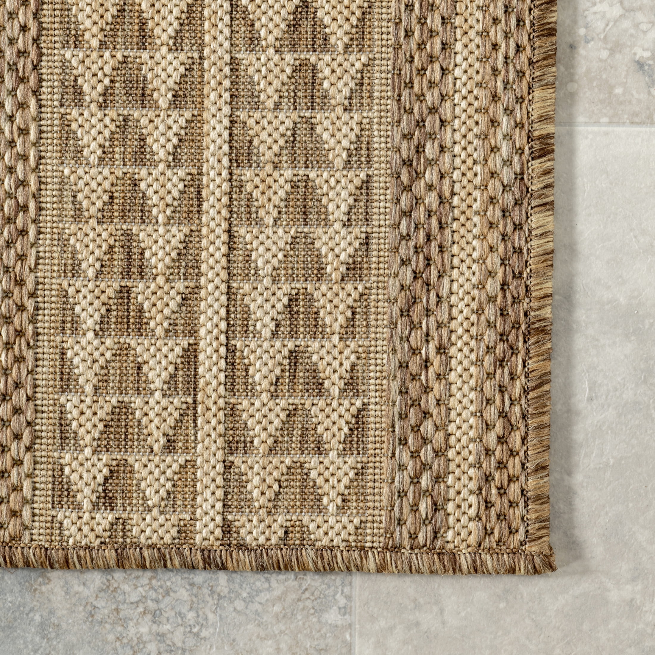 nuLOOM Ranya Tribal Indoor/Outdoor Area Rug, 9' 6" x 12', Ranya Light Brown