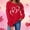 A273 Red, variant on Sweatshirt for Women Graphic Heart Print Crewneck Long Sleeve Loose Fit Casual Pullover Tops Fashion Festive Heart Pattern Clothes for Daily Wear