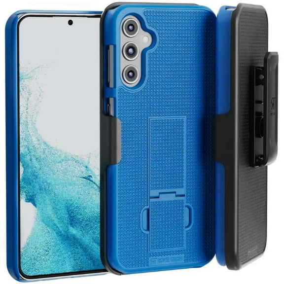 Rome Tech for Blue & Black Samsung Galaxy S23 6.1" Holster Case with Belt Clip