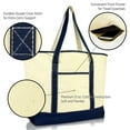 thumbnail image 5 of DALIX Blueberry Tote Hand Bag Reusable Grocery Natural Canvas Fruits in Navy Blue, 5 of 7