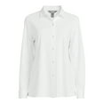 thumbnail image 2 of Martha Stewart Everyday Womens Knit Button Down Long Sleeve Shirt, 2 of 5