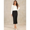 thumbnail image 3 of DARING DIVA Women's Square Neck Loose Flowy Business Blouses L White, 3 of 6