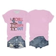thumbnail image 2 of Icvfdpl Women'S T Shirts Breathable Fast Dry Chill The Fourth Out Printed Short Sleeve Crew Neck Tee Shirt Top Soft And Skin Friendly Cosy To Touch, 2 of 4