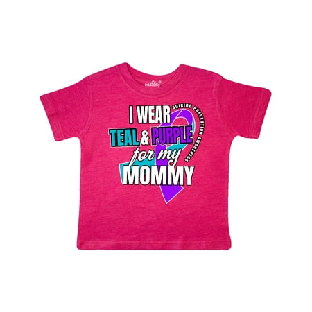 

Inktastic Suicide Prevention I Wear Teal and Purple for My Mommy Gift Toddler Boy or Toddler Girl T-Shirt