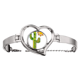 thumbnail image 1 of Pintado a mano de cactus Mexico cultura elemento Pulsera pulsera de joyería en forma de corazón Unbranded M, 1 of 3