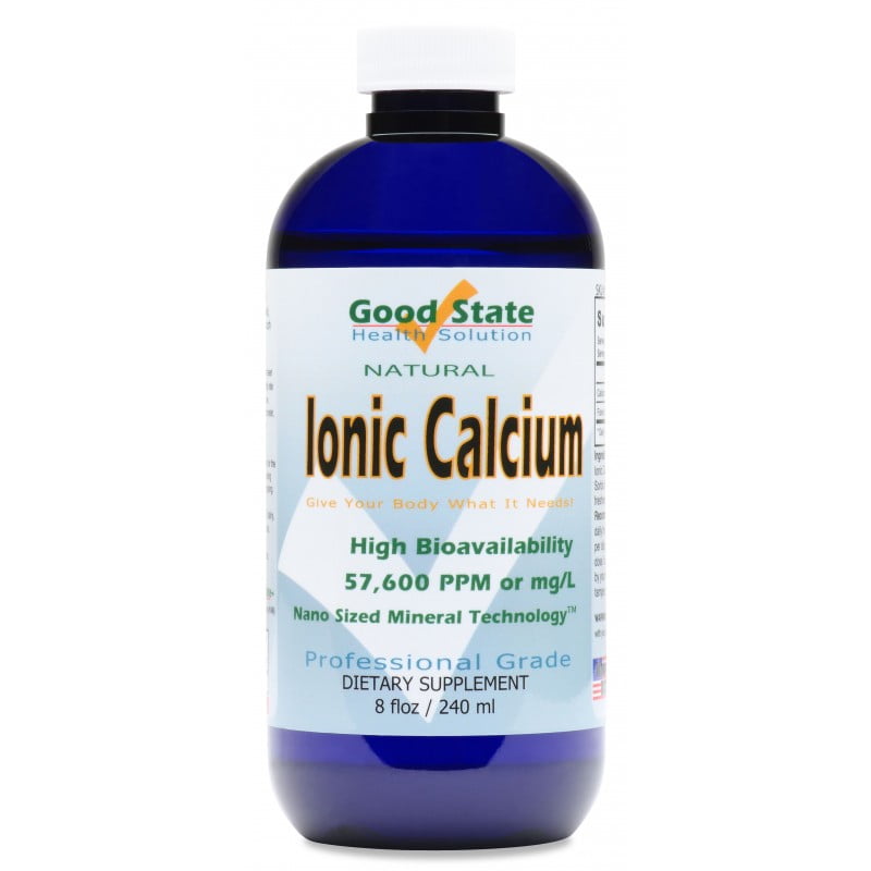 Good State Liquid Ionic Minerals - Calcium - (96 days at 144 mg elemental, plus 2 mg fulvic acid) (8 fl oz)