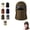 Coffee Brown, variant on Ribbed Knit Balaclava Beanie with Goggle-Style Eye Panels, Unisex Winter Hat, Full Coverage for Head, Ears, Face & Neck, Ideal for Cold Weather Activities，Grey