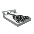 thumbnail image 2 of Ambesonne Modern Fitted Sheet & Pillow Sham Set, Positive Words on Hanger, Full, Brown White, 2 of 2