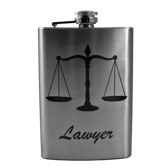 8oz Lawyer Flask - L1