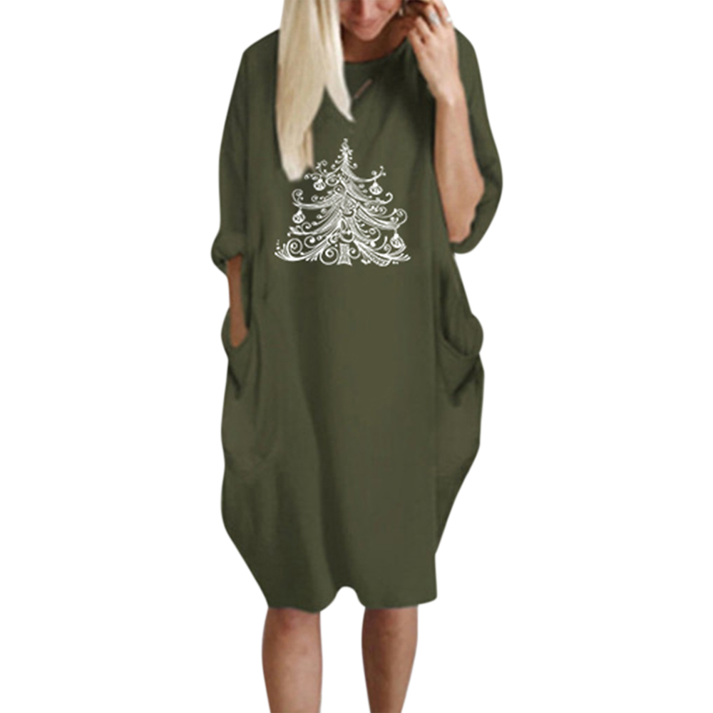 green christmas dress plus size