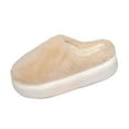 thumbnail image 2 of SKIYLEVZ Women's Winter Fuzzy Slippers House Slippers with Comfortable Soft Arch Fleece Lined Slipper Cozy Flat Platform Room Slippers Non-Slide Winter Slipper, 2 of 9