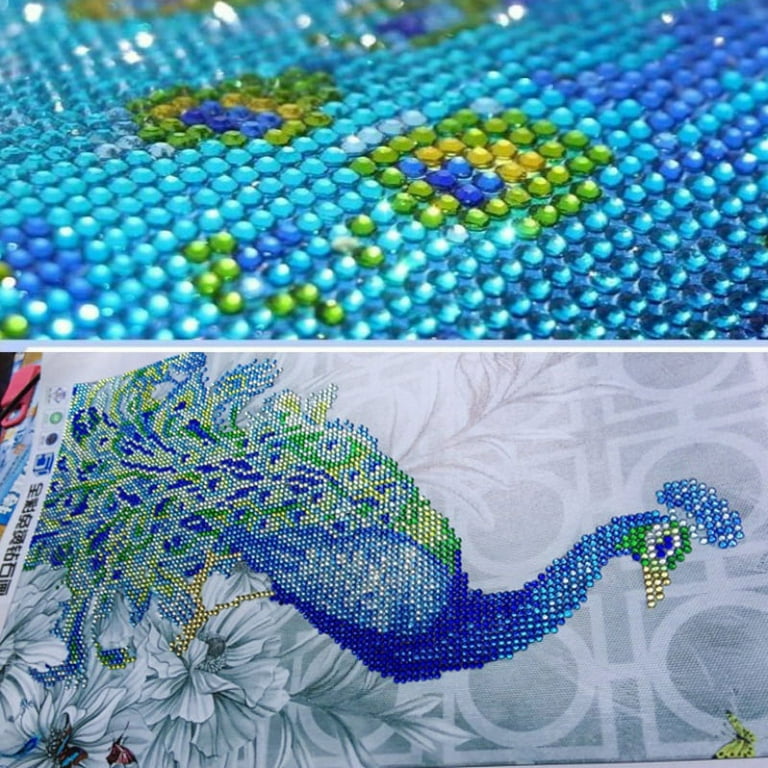 Diamond Painting Peacock, DIY 5D Large Diamond Art Kits for Adults  Embroidery Round Full Drill Dots Crystal Rhinestone Paint by Numbers Kids  Diamond