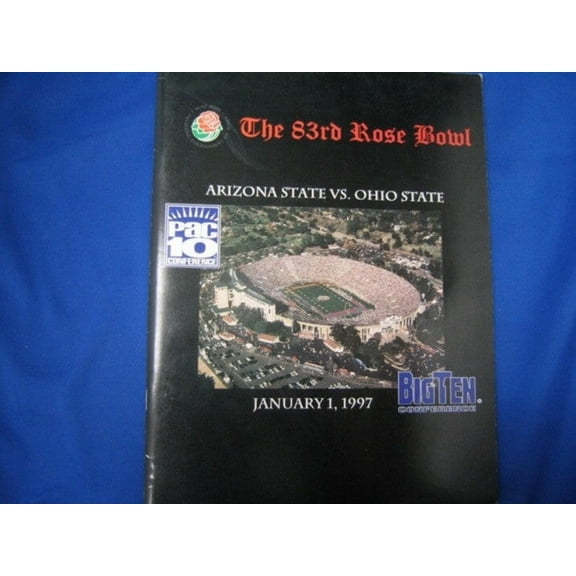 1997 Rose Bowl Arizona State vs Ohio State media guide Jake Plummer Pat Tillman