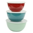 thumbnail image 3 of The Pioneer Woman 6-Piece Enamel on Steel Mixing Bowls with Lids, 3 of 8