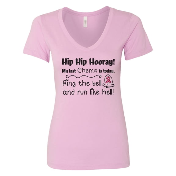 Inktastic My Last Chemo Women's V-Neck T-Shirt