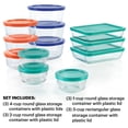 thumbnail image 3 of Recipientes Pyrex para almacenamiento de alimentos, paquete de 12 tapas sin BPA, 3 of 6