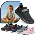 thumbnail image 3 of YHOON Boys Girls Shoes Lightweight Breathable Athletic School Running Tennis Kids Sneakers All Black Toddler Size 5, 3 of 8