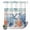 Green Blue, variant on No Hook Shower Curtain, Navy Blue Coastal Shower Curtains for Bathroom with See Through Top Window, Starfish Coral Nautical Summer Beach Ocean Waterproof & Washable Bath Curtain Stall 48"x72"