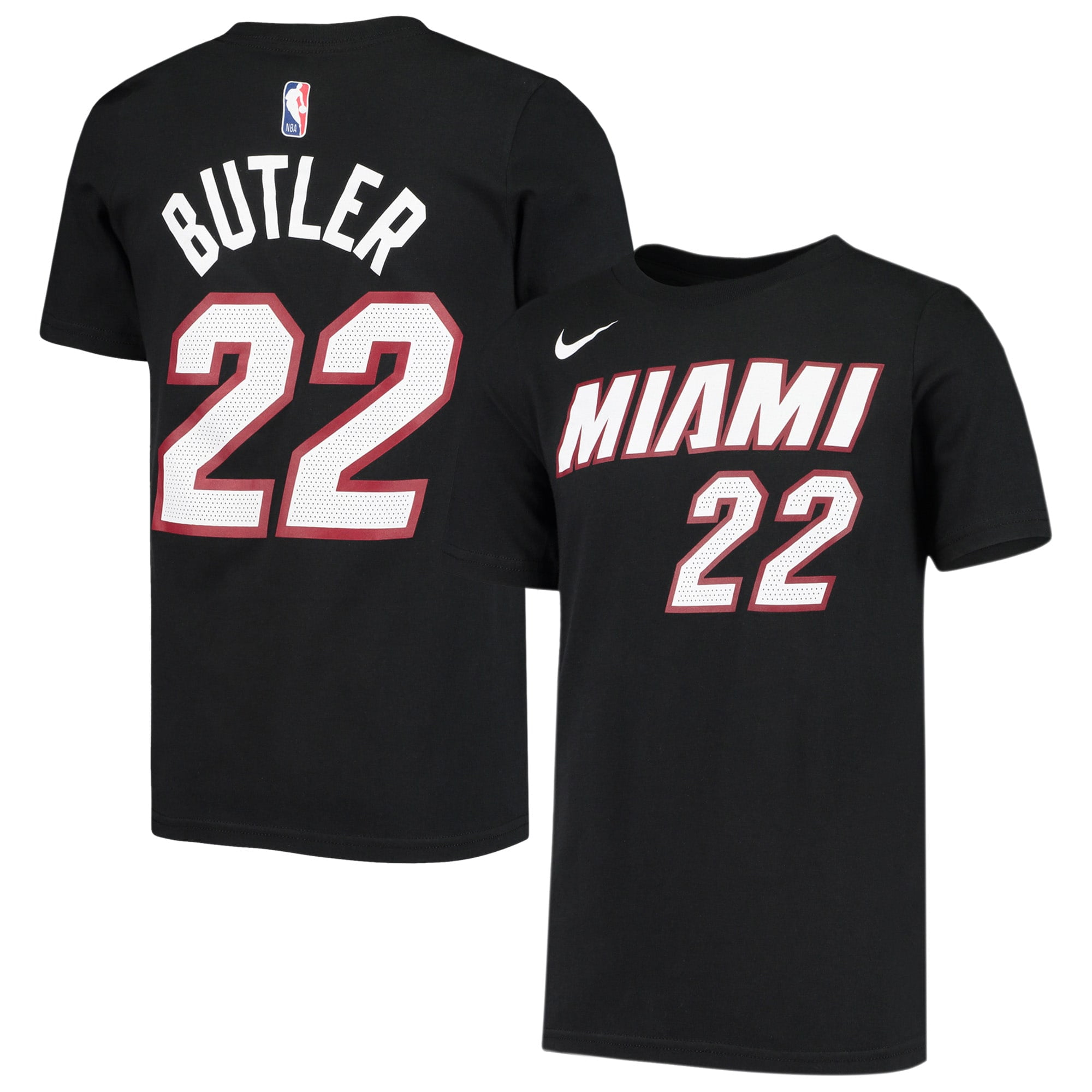 Youth Nike Jimmy Butler Black Miami Heat Logo Name \u0026 Number Performance  T-Shirt - Walmart.com