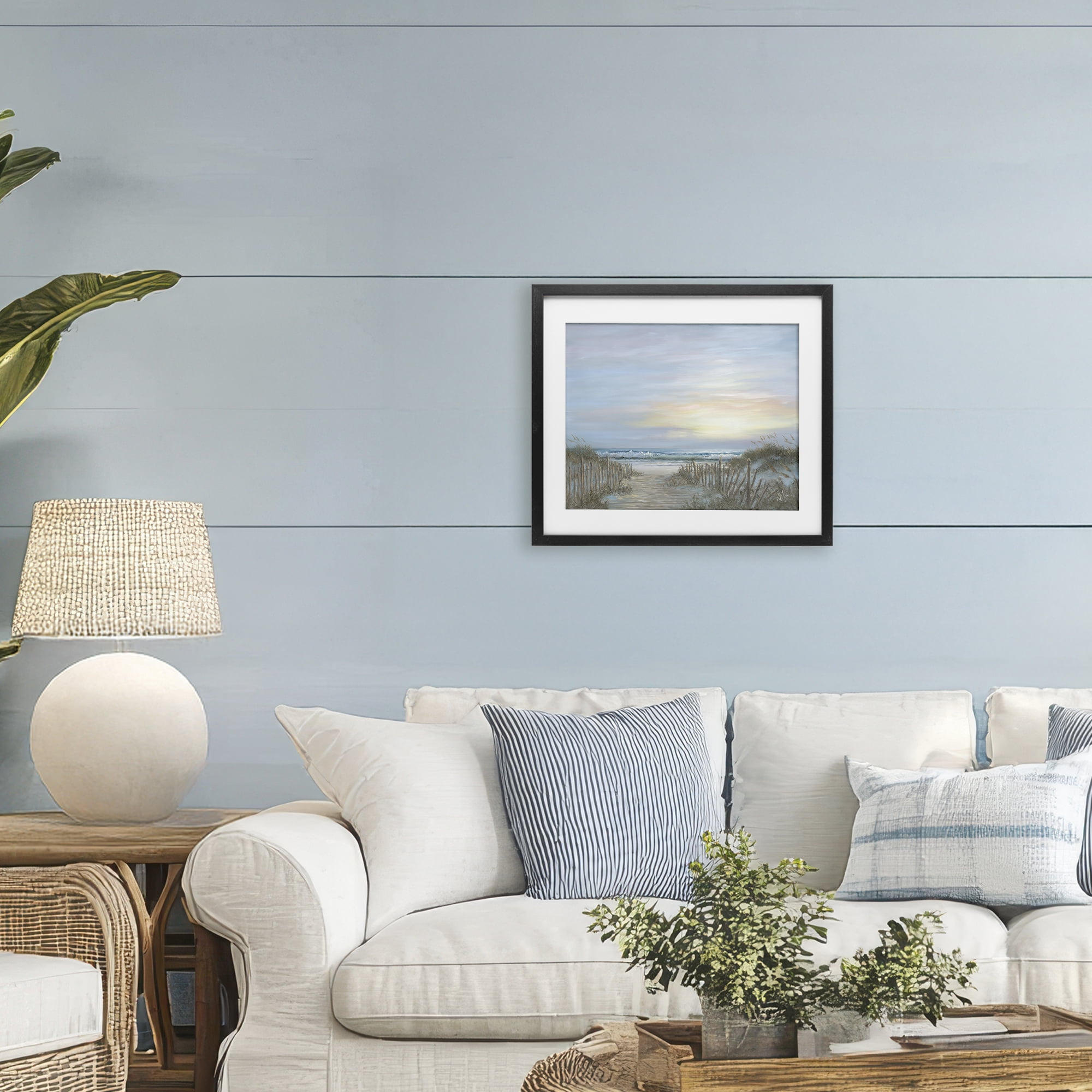 Stupell Industries Serenity Path Sunset Black Framed Print Under Glass, design by Georgia Janisse
