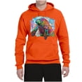 thumbnail image 2 of Wild Bobby Rainbow Painted Manatee Dean Russo Design Animal Lover Unisex Hoodie Sweatshirt, Orange, Small, 2 of 6