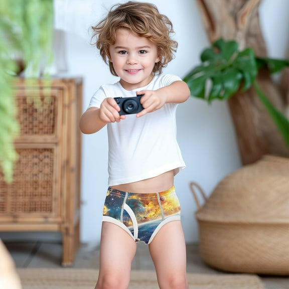 Ckdifva Milky Way Boys Underwear Briefs Cotton Panties Active Stretch Briefs One Pack