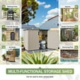 thumbnail image 3 of Devoko 26 Cu.ft Resin Outdoor Storage Shed, With Stable Floor and Lockable Door, All-Weather Storage Shed, Beige, 3 of 7