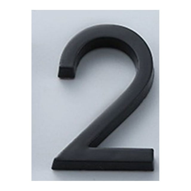 Lefu Adhésif Brillant 3D Maison Numéro Plaque de Porte Signe Extérieur Hôtel Numéro de Chambre Noir