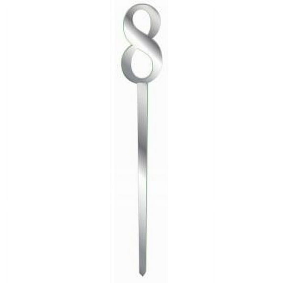 Forum Novelties Mirror Acrylic Cake Topper - Silver 8