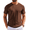 Brown, variant on Shirts for Men Short Sleeve Sweater Summer Knit Shirt Casual Crewneck Ribbed Pullover Tees
