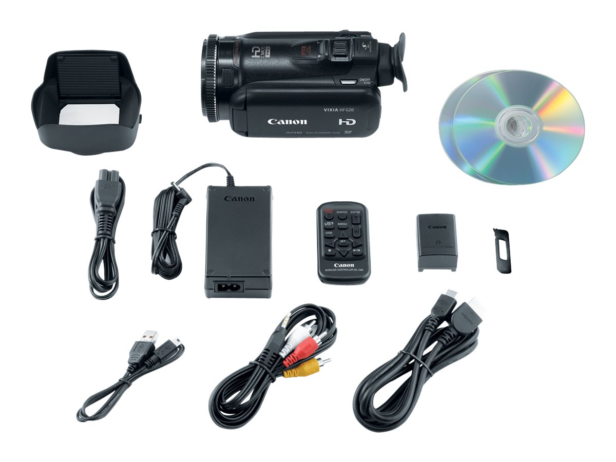 Canon VIXIA HF G20 - Camcorder - 1080p - 2.37 MP - 10x optical zoom - flash 32 GB - flash card - image 6 of 8