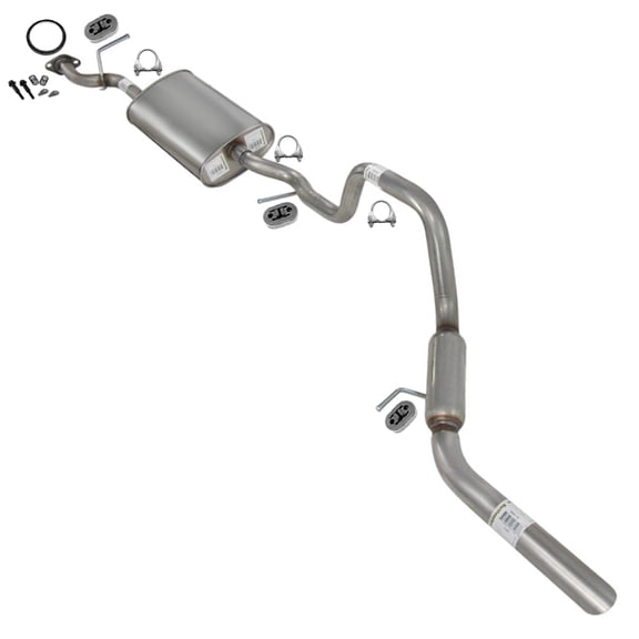 Northeastern Exhaust | Stainless Steel Tail Pipes, Muffler & Intermediate Pipe System Fits 2006–2010 Ford Explorer 4.0L SUV & Mercury Mountaineer 4.0L SUV – Direct Fit