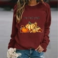 thumbnail image 2 of VKOYWKM Thanksgiving Shirt for Women It's Fall Yall Pumpkin T-Shirt Halloween Thanksgiving Long Sleeve Shirt Tops Holiday Crew Neck Pullover Sweatshirt, 2 of 4
