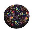 thumbnail image 3 of Bingfone Rainbow Jellyfishes Spare Tire Cover Weatherproof Universal Wheel Protectors For Rv Camper Travel Trailer Suv Truck 15 Inch, 3 of 9