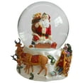 thumbnail image 3 of Northlight 6.75" Santa Going Down the Chimney Musical Christmas Snow Globe, 3 of 4