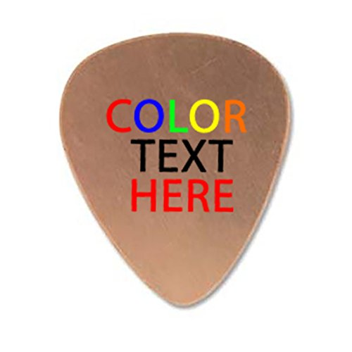 Personalized Add Your Own COLOR Printed Text Guitar and Bass Pick
