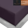 Empyrean Queen Size Fitted Sheet, Deep Pocket, Microfiber, Color Purple