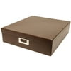 Chocolate Brown Heavy Duty Scrapbook Box with Shoebox Style Lid - 12.75 x 14.5 x 3.75 - sold individually