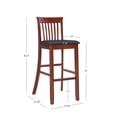 thumbnail image 6 of Linon Nataly 31" Indoor Wood Bar Stool, Dark Cherry, 6 of 9